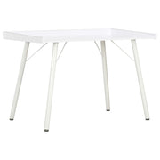 Bureau 90x50x79 cm wit bewerkt hout staal