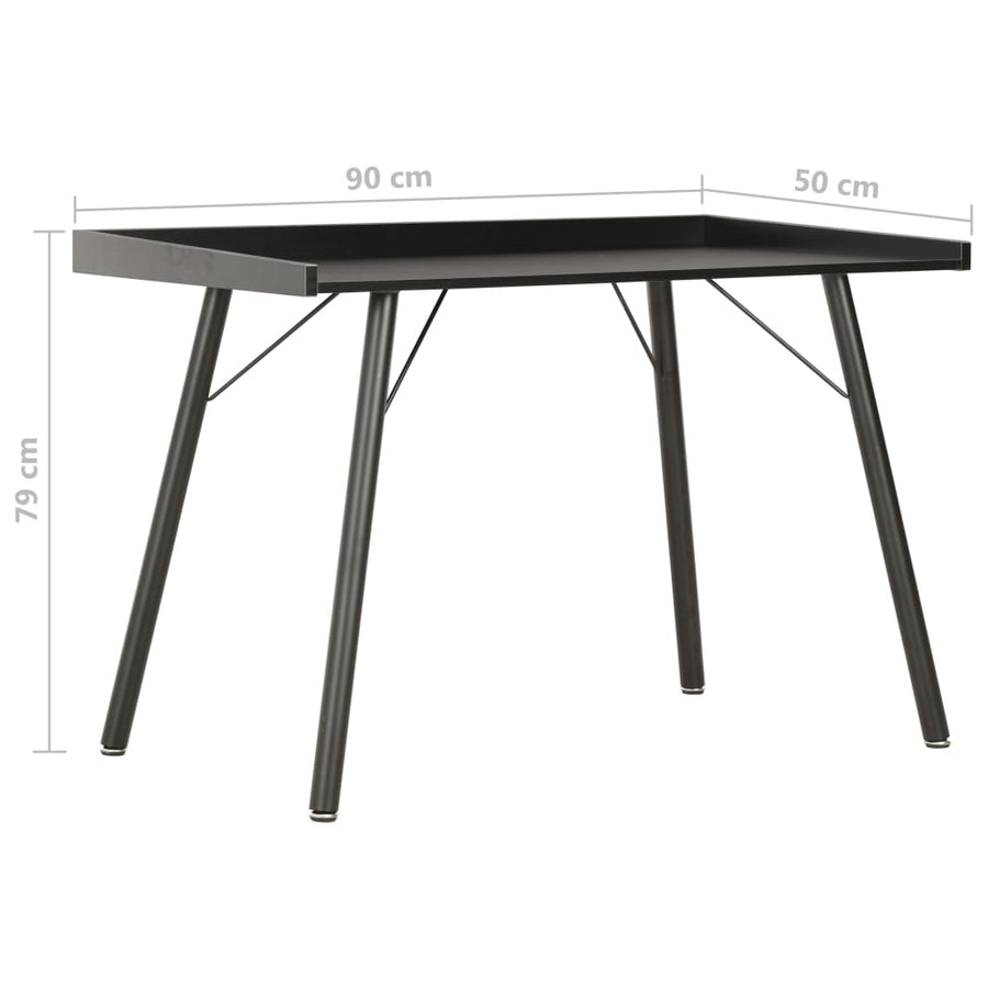 Bureau 90X50X79 Cm Zwart