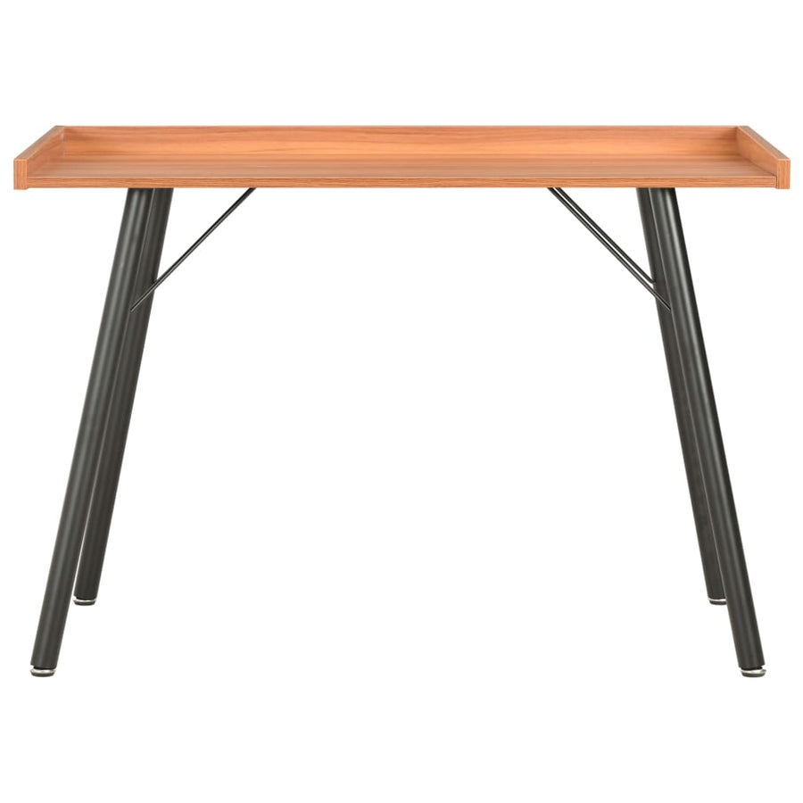 Bureau 90X50X79 Cm Zwart en bruin