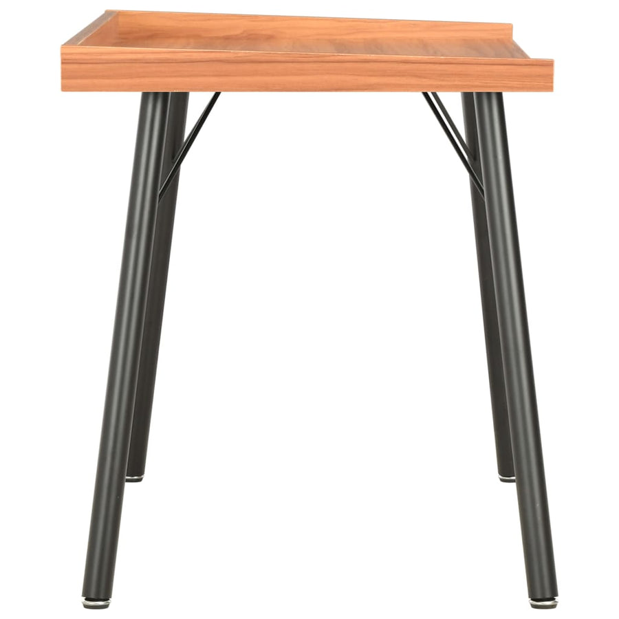 Bureau 90X50X79 Cm Zwart en bruin