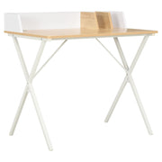 Bureau 80x50x84 cm wit eiken
