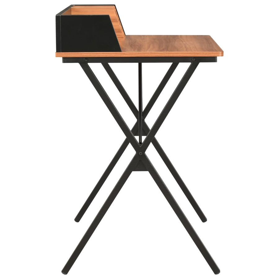Bureau 80X50X84 Cm Zwart en bruin