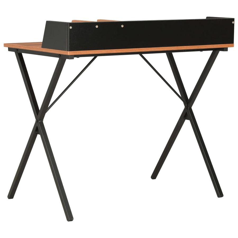 Bureau 80X50X84 Cm Zwart en bruin