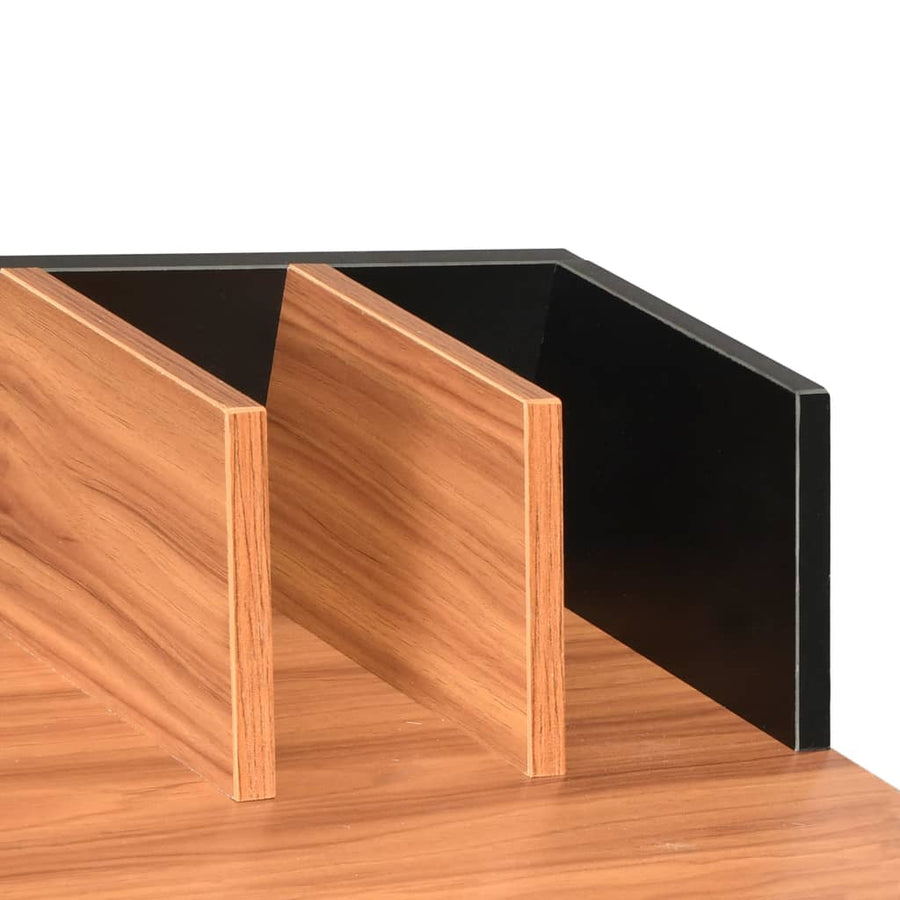 Bureau 80X50X84 Cm Zwart en bruin