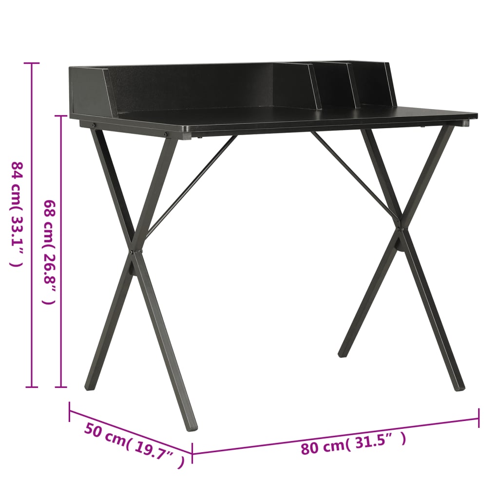 Bureau 80X50X84 Cm Zwart