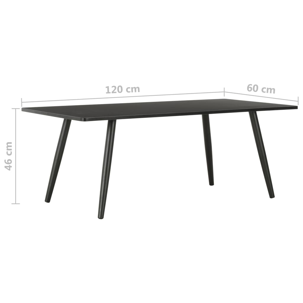 Salontafel 120X60X46 Cm Zwart