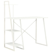 Bureau met schappen 102x50x117 cm wit