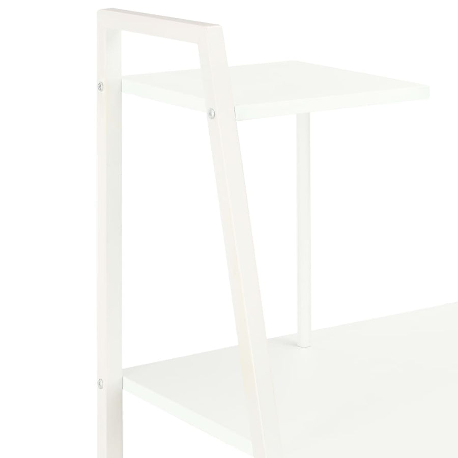 Bureau met schappen 102x50x117 cm wit Wit