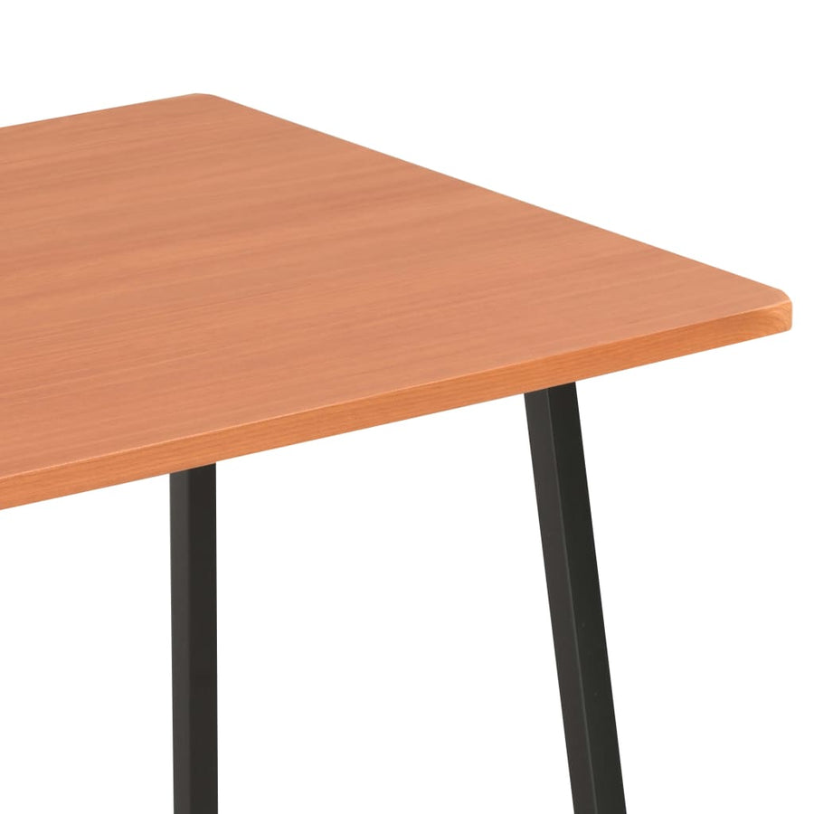 Bureau Met Schappen 102X50X117 Cm Zwart en bruin