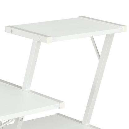 Bureau Met Schap 116X50X93 Cm Wit