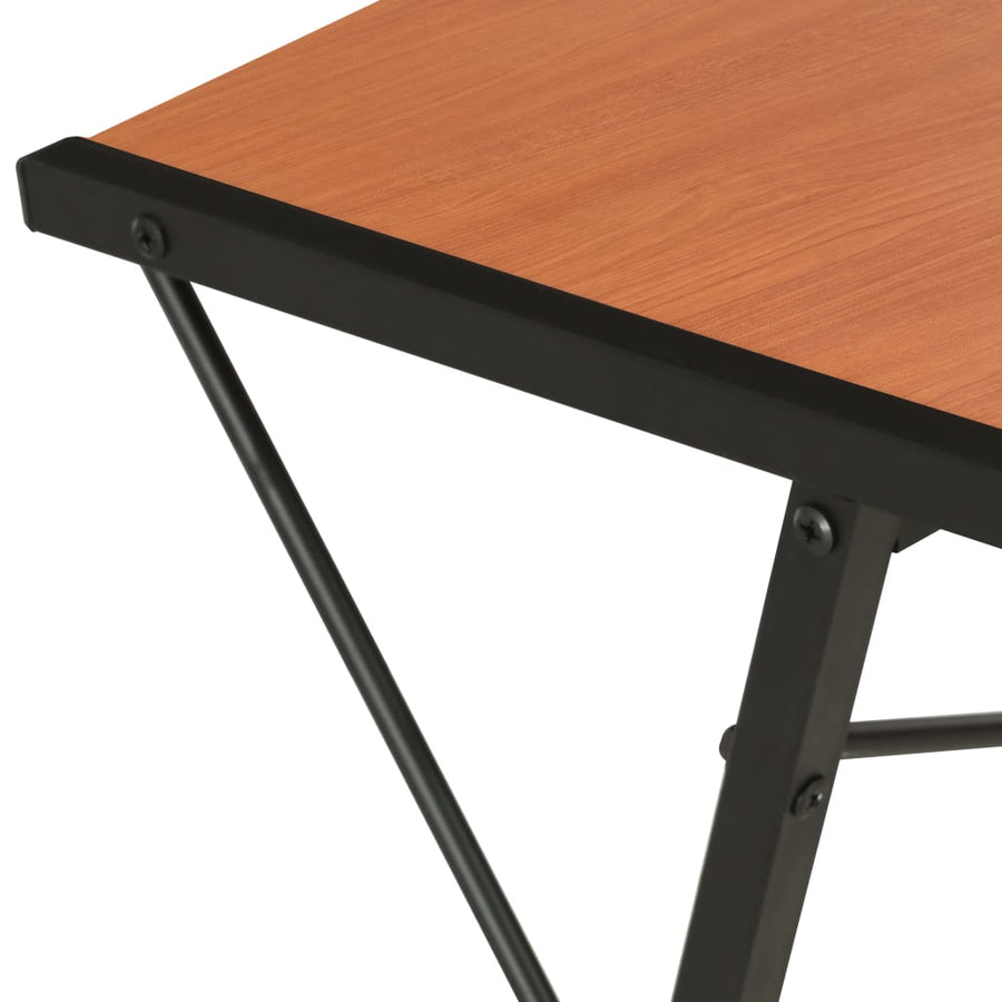Bureau Met Schap 116X50X93 Cm Zwart en bruin