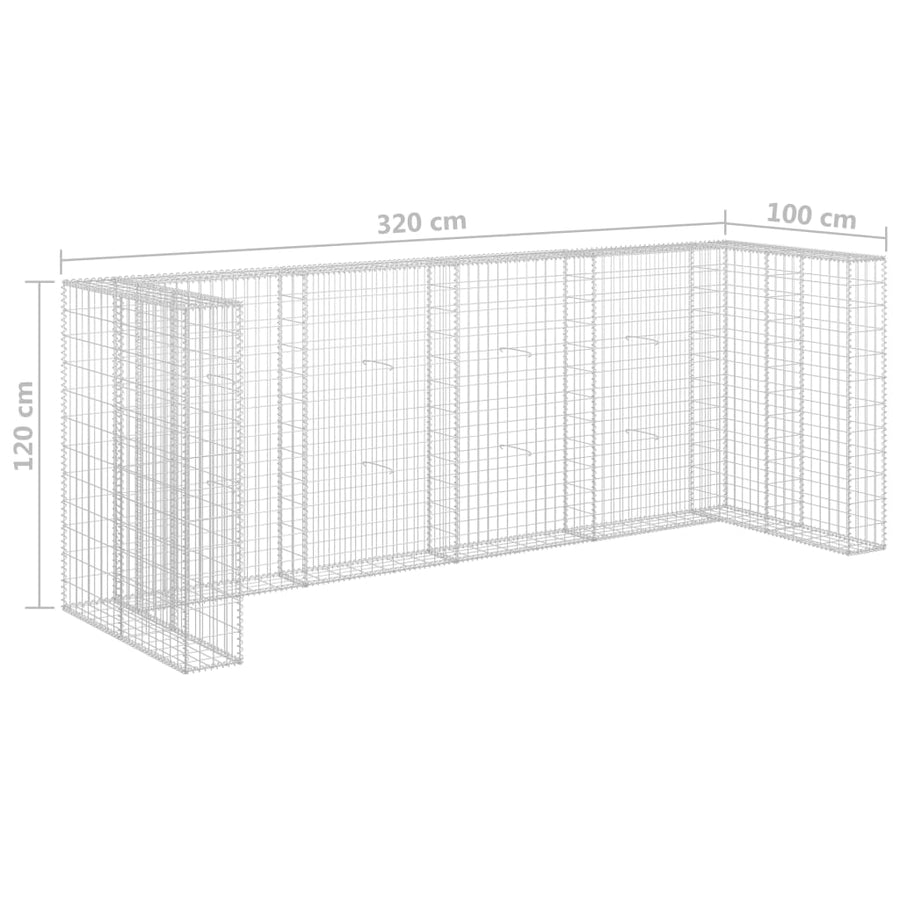 Schanskorfmuur Containers 320X100X120 Cm Gegalvaniseerd Staal