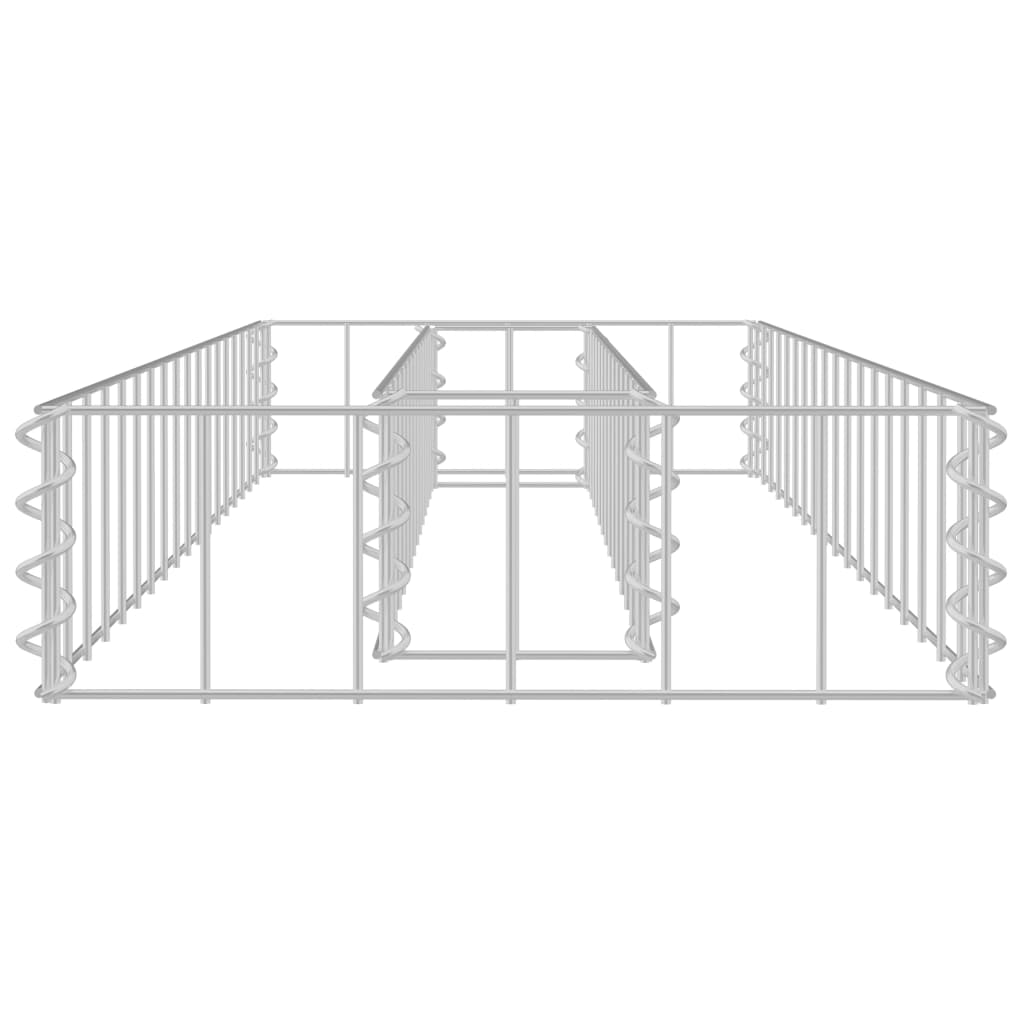 Gabion Plantenbak Verhoogd Gegalvaniseerd Staal 90 x 30 x 10 cm