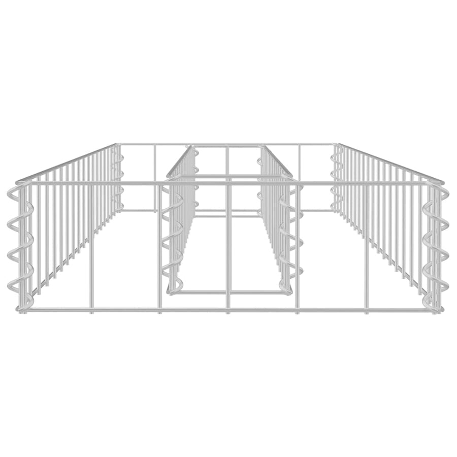 Gabion Plantenbak Verhoogd Gegalvaniseerd Staal 90 x 30 x 10 cm
