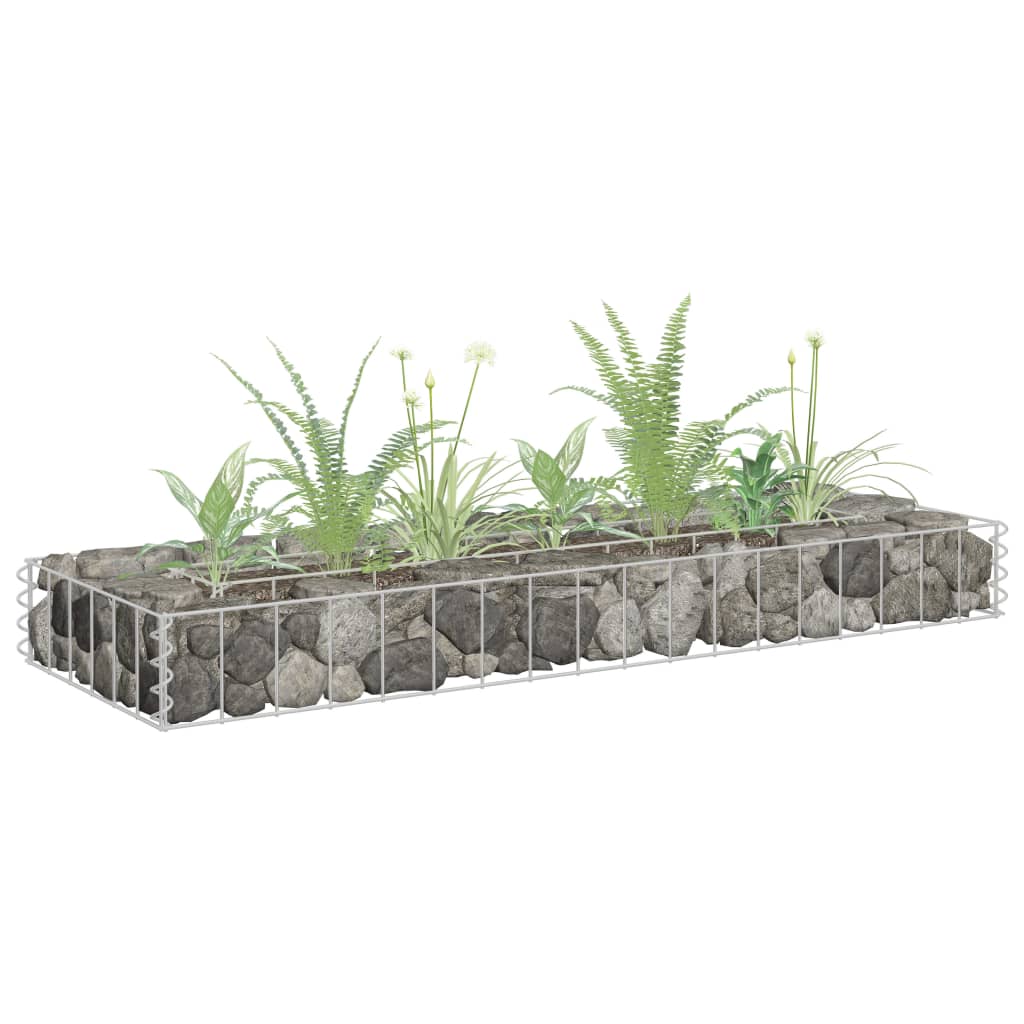 Gabion Plantenbak Verhoogd Gegalvaniseerd Staal 90 x 30 x 10 cm