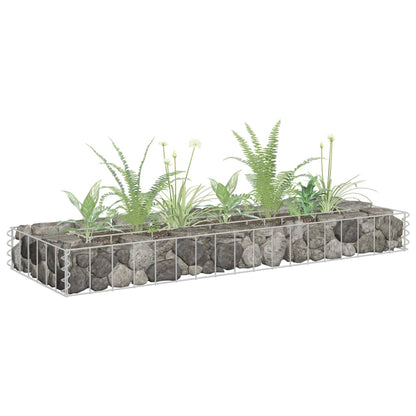 Gabion Plantenbak Verhoogd Gegalvaniseerd Staal 90 x 30 x 10 cm