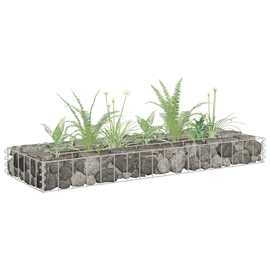 Gabion Plantenbak Verhoogd Gegalvaniseerd Staal 90 x 30 x 10 cm