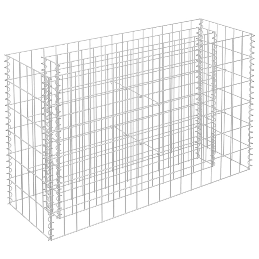 Gabion Plantenbak Verhoogd Gegalvaniseerd Staal 90 x 30 x 60 cm
