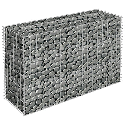 Gabion Plantenbak Verhoogd Gegalvaniseerd Staal 90 x 30 x 60 cm