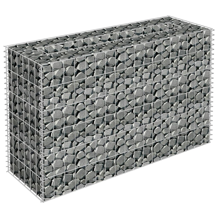 Gabion Plantenbak Verhoogd Gegalvaniseerd Staal 90 x 30 x 60 cm