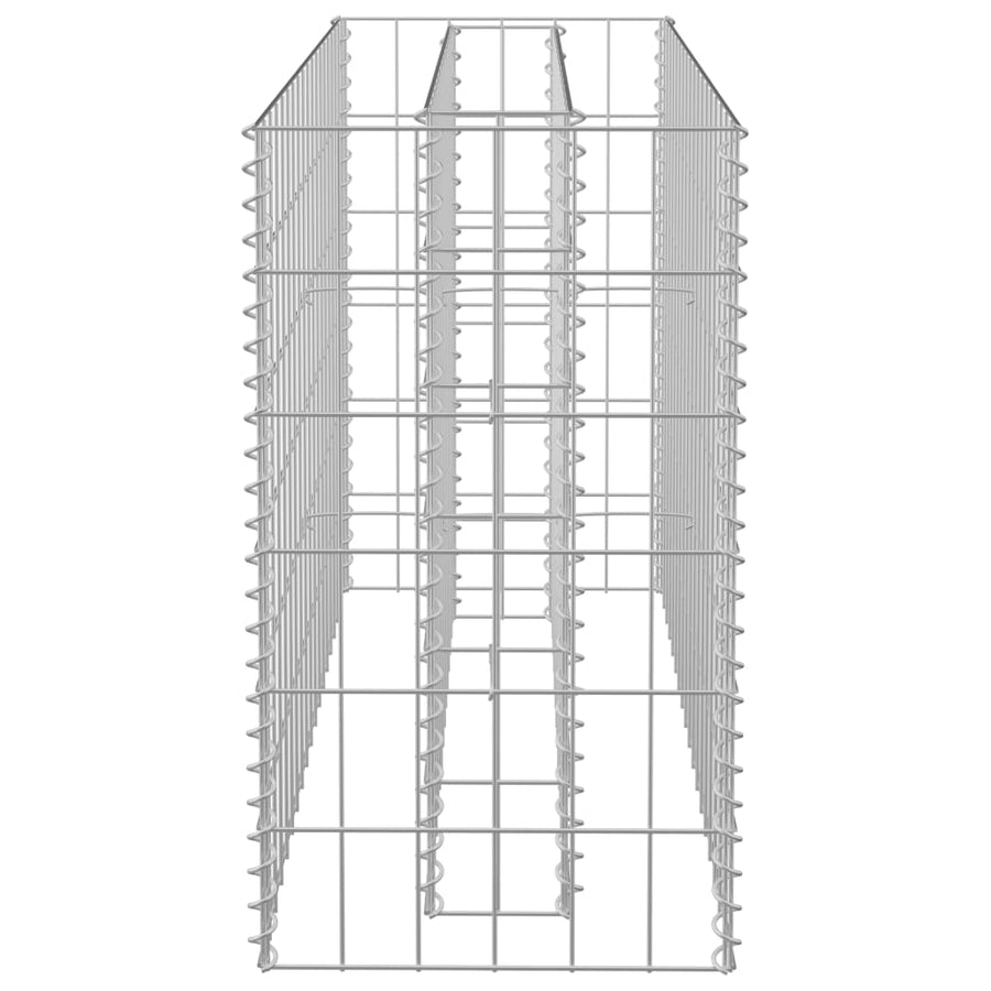 Gabion Plantenbak Verhoogd Gegalvaniseerd Staal 90 x 30 x 60 cm