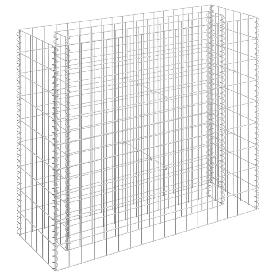 Gabion Plantenbak Verhoogd Gegalvaniseerd Staal 90 x 30 x 90 cm