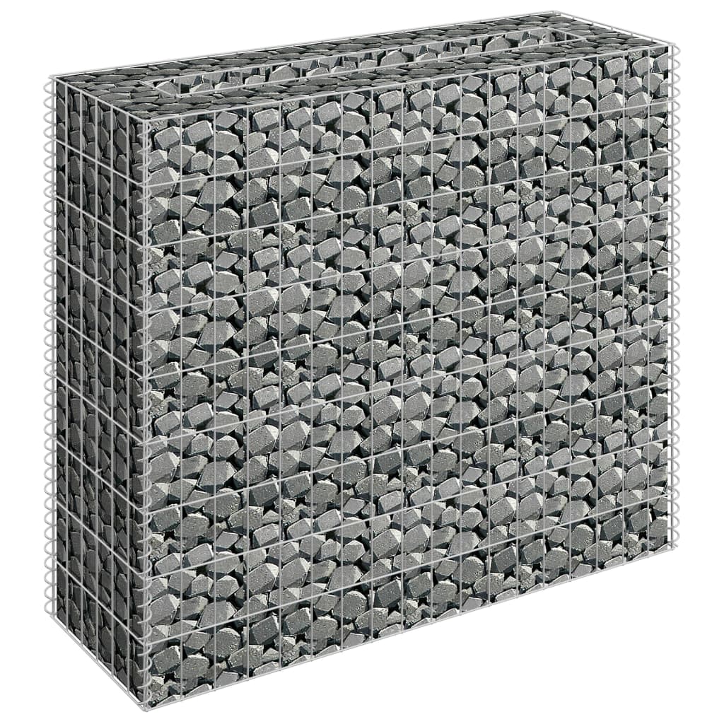 Gabion Plantenbak Verhoogd Gegalvaniseerd Staal 90 x 30 x 90 cm