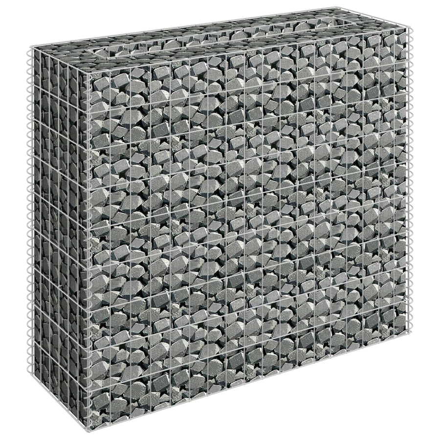 Gabion Plantenbak Verhoogd Gegalvaniseerd Staal 90 x 30 x 90 cm