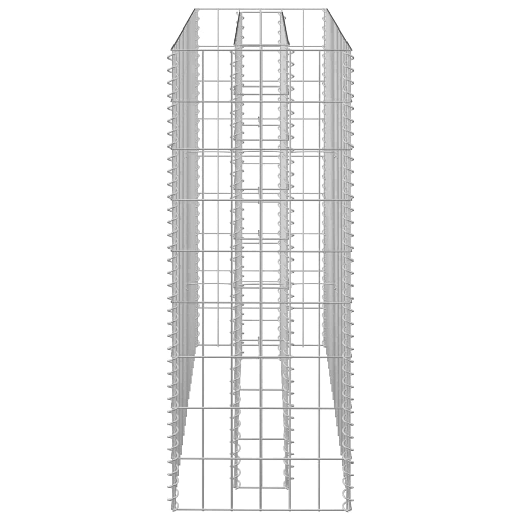 Gabion Plantenbak Verhoogd Gegalvaniseerd Staal 90 x 30 x 90 cm