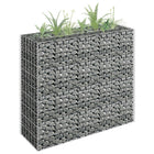 Gabion plantenbak 90x30x90 cm gegalvaniseerd staal