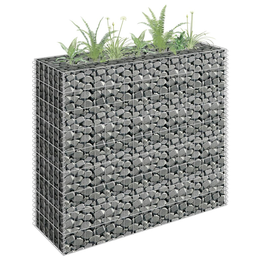 Gabion Plantenbak Verhoogd Gegalvaniseerd Staal 90 x 30 x 90 cm