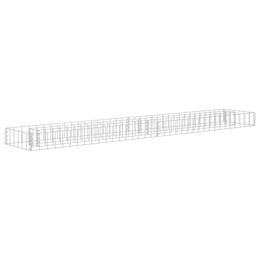 Gabion Plantenbak Verhoogd Gegalvaniseerd Staal 180 x 30 x 10 cm