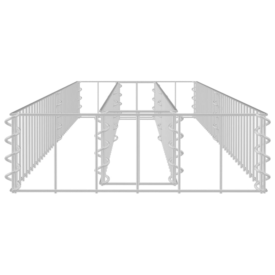 Gabion Plantenbak Verhoogd Gegalvaniseerd Staal 180 x 30 x 10 cm