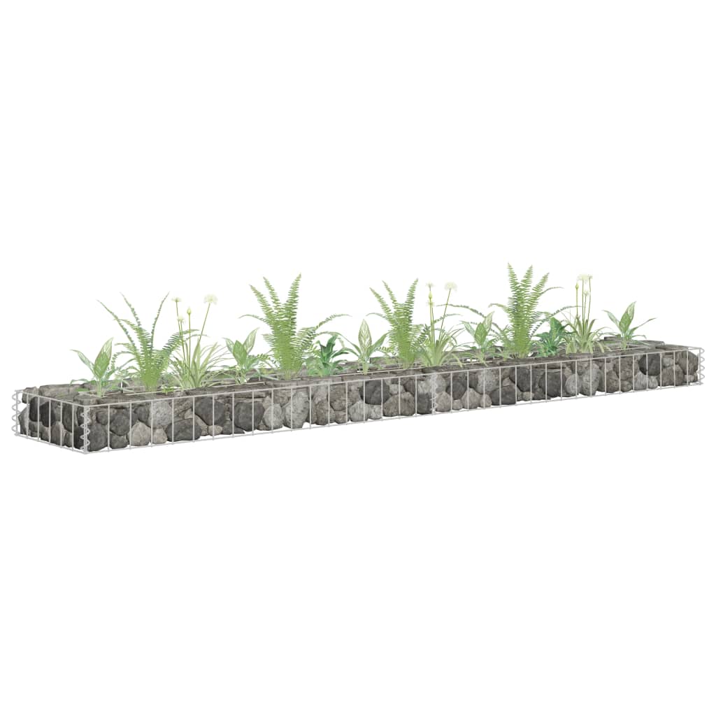Gabion Plantenbak Verhoogd Gegalvaniseerd Staal 180 x 30 x 10 cm