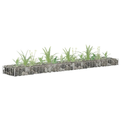 Gabion Plantenbak Verhoogd Gegalvaniseerd Staal 180 x 30 x 10 cm