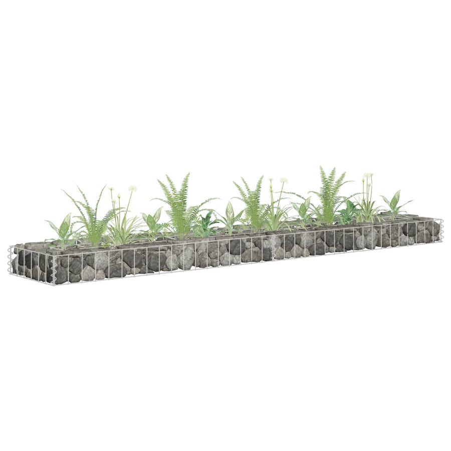 Gabion Plantenbak Verhoogd Gegalvaniseerd Staal 180 x 30 x 10 cm