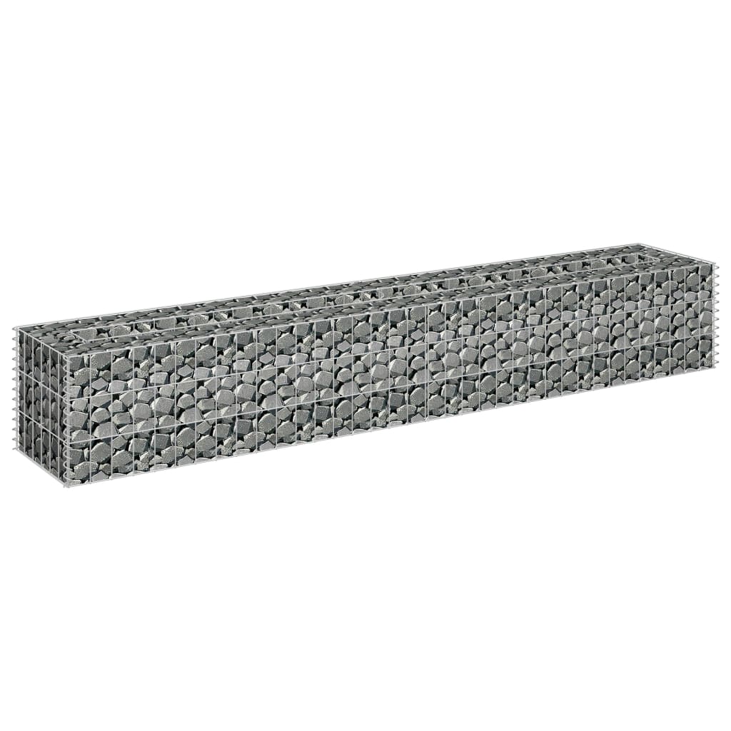 Gabion Plantenbak Verhoogd Gegalvaniseerd Staal 180 x 30 x 30 cm