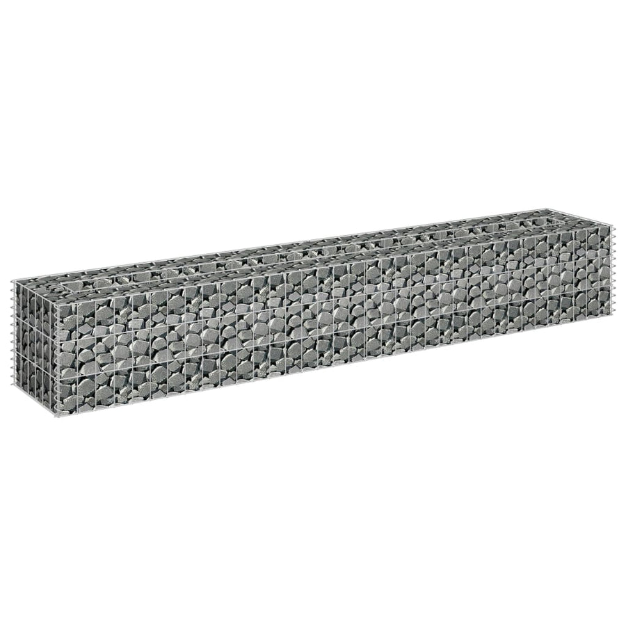 Gabion Plantenbak Verhoogd Gegalvaniseerd Staal 180 x 30 x 30 cm