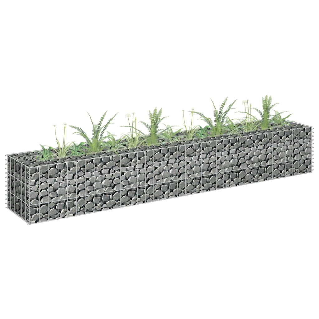 Gabion Plantenbak Verhoogd Gegalvaniseerd Staal 180 x 30 x 30 cm