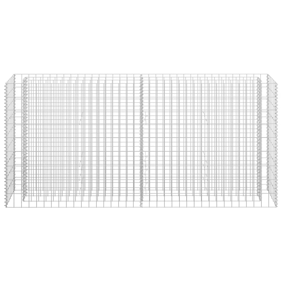 Gabion Plantenbak Verhoogd Gegalvaniseerd Staal 180 x 30 x 90 cm