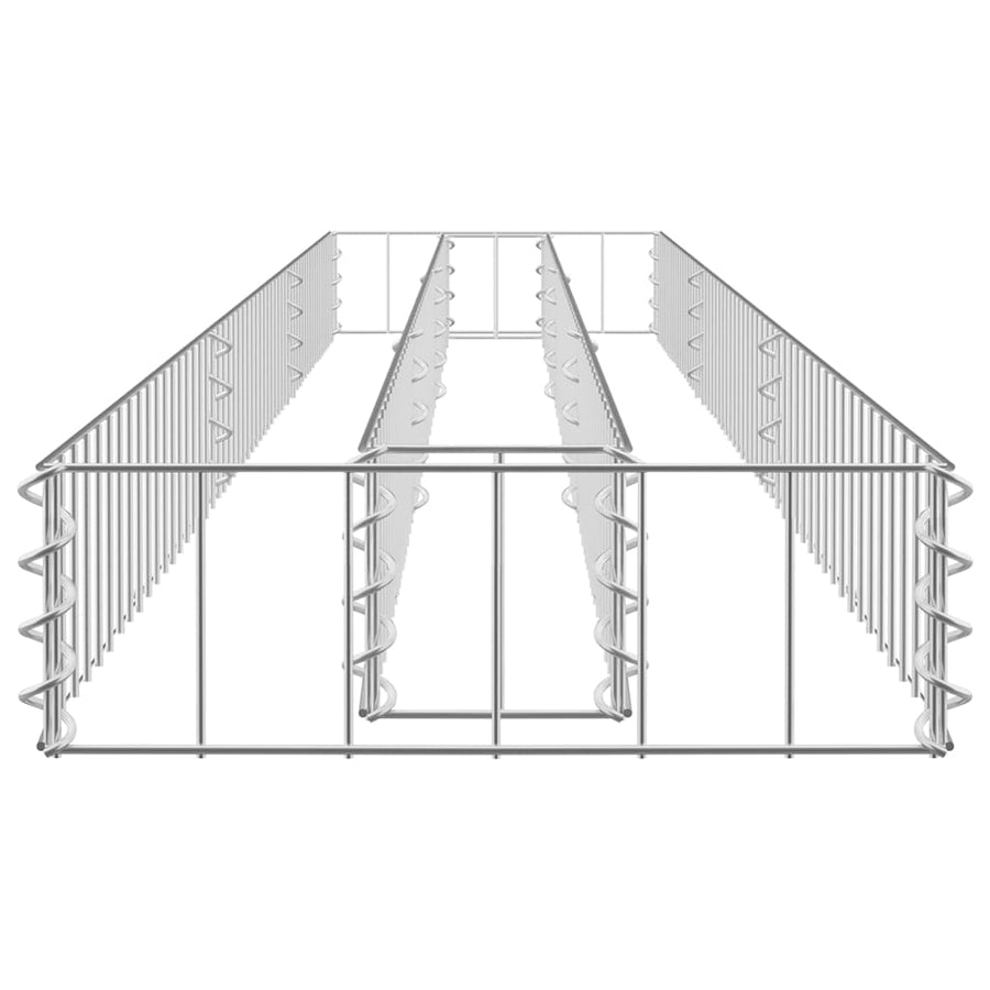 Gabion Plantenbak Verhoogd Gegalvaniseerd Staal 270 x 30 x 10 cm