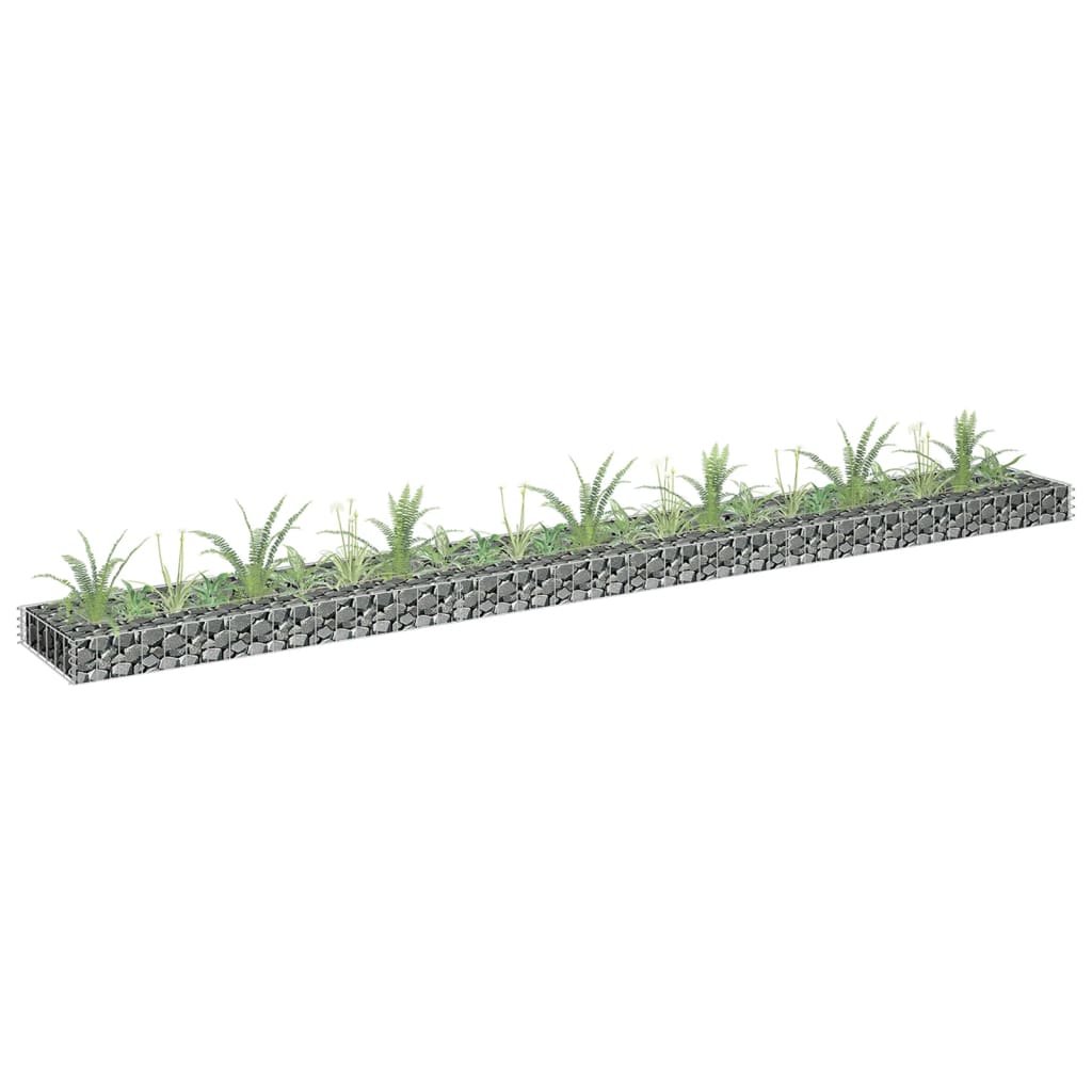Gabion Plantenbak Verhoogd Gegalvaniseerd Staal 270 x 30 x 10 cm