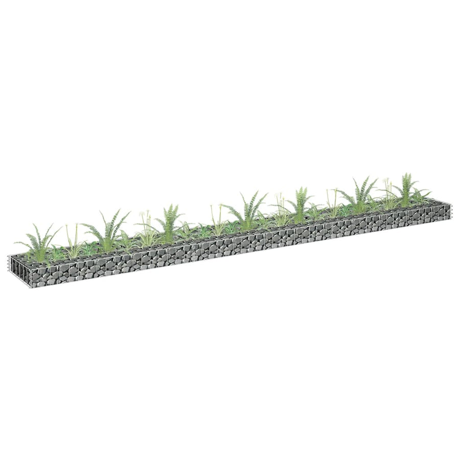 Gabion Plantenbak Verhoogd Gegalvaniseerd Staal 270 x 30 x 10 cm