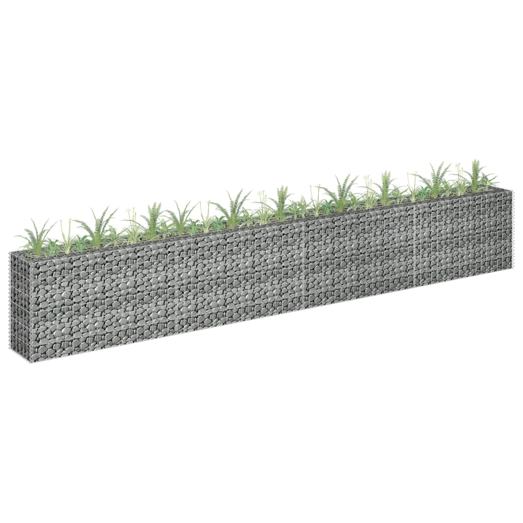 Gabion Plantenbak Verhoogd Gegalvaniseerd Staal 360 x 30 x 60 cm