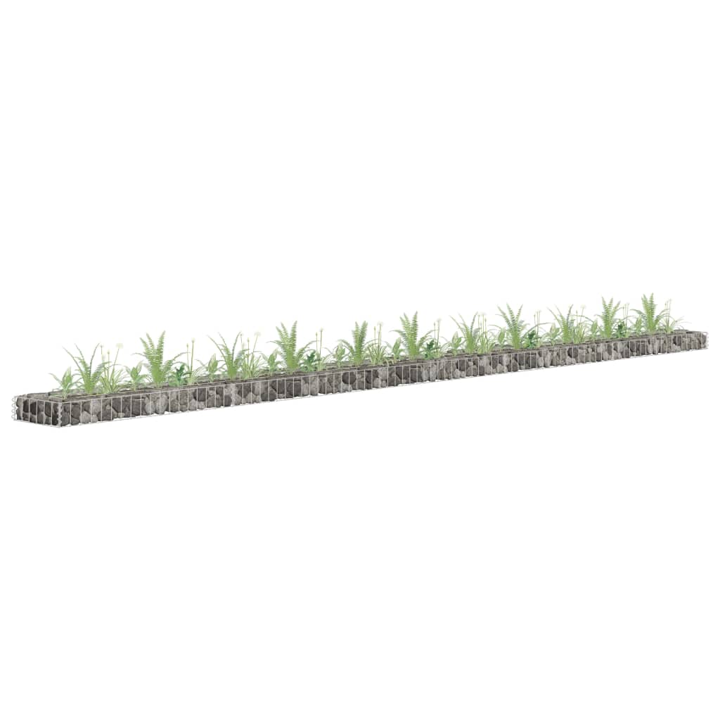Gabion Plantenbak Verhoogd Gegalvaniseerd Staal 450 x 30 x 10 cm