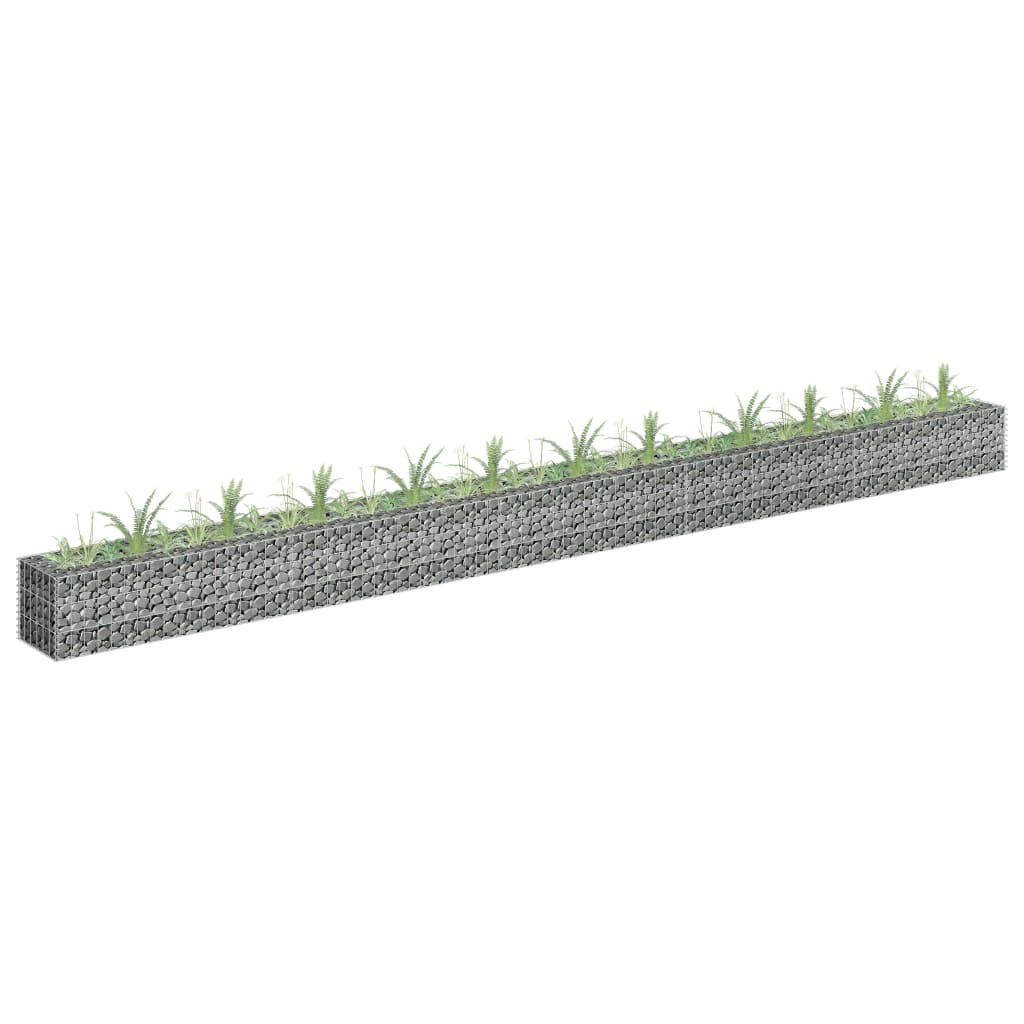 Gabion Plantenbak Verhoogd Gegalvaniseerd Staal 450 x 30 x 30 cm