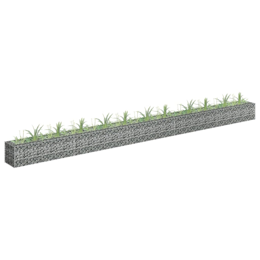 Gabion Plantenbak Verhoogd Gegalvaniseerd Staal 450 x 30 x 30 cm