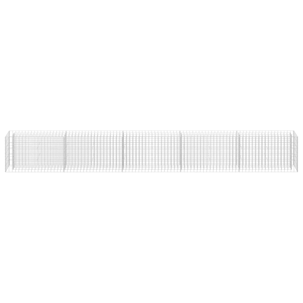 Gabion Plantenbak Verhoogd Gegalvaniseerd Staal 450 x 30 x 60 cm