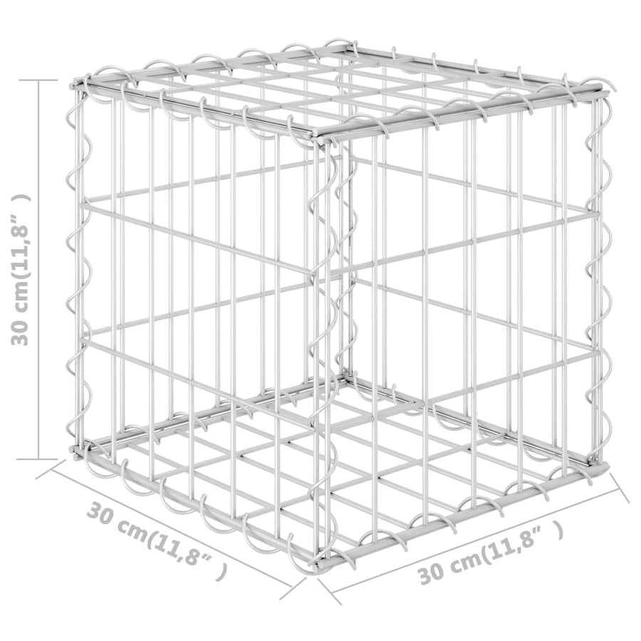 Gabion Plantenbak Verhoogd Kubus Staaldraad 30 x 30 x 30 cm