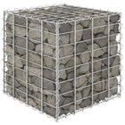Gabion plantenbak 40x40x40 cm staaldraad zilver